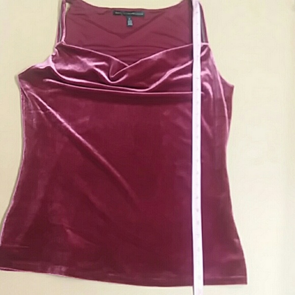 White house black market velvet burgundy cowl top - Picture 5 of 8